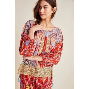 Anthropologie Sonrisa Paisley Top